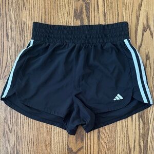adidas Black Athletic Shorts with White Side Stripes
